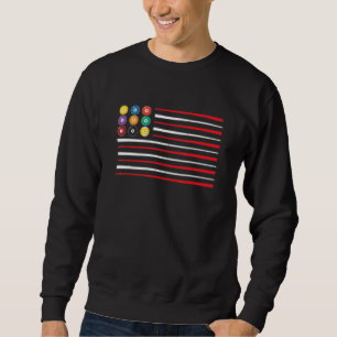 Sudadera Billiards American Flag Cue Pool Balls Billiard Pl
