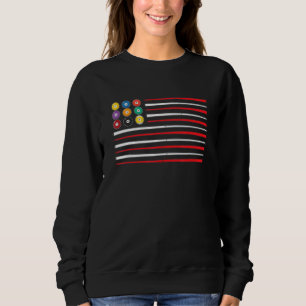 Sudadera Billiards American Flag Cue Pool Balls Billiard Pl