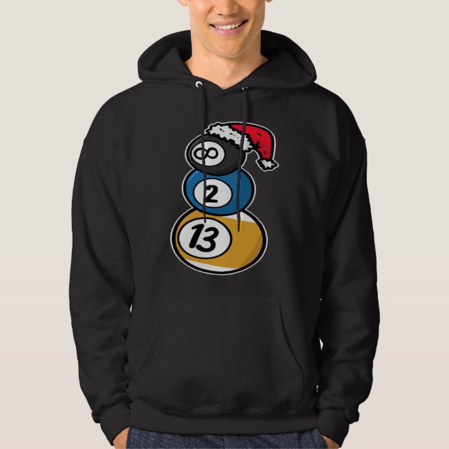 Sudadera Billiards Navidad Muñeco de Nieve con Bolas de Mes (Anverso)