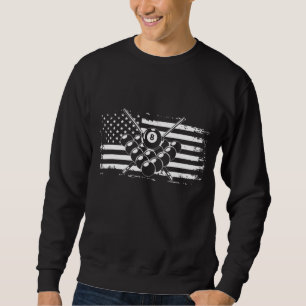 Sudadera Billiards Pool Billiards American Flag Gift