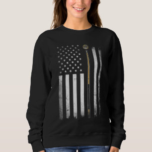 Sudadera Billiards Pool Player Table USA Bandera estadounid