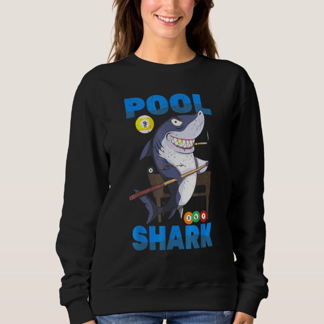 Sudadera Billiards Pool Shark Snooker Player Bar Pub An (Anverso)