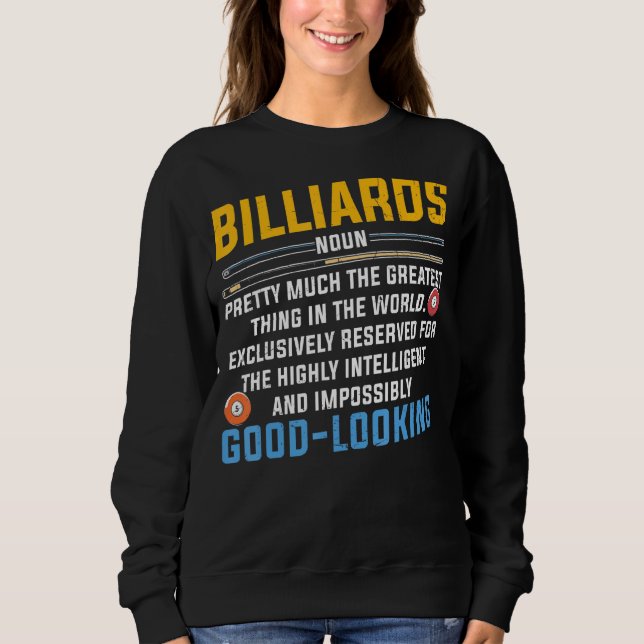 Sudadera Billiards Snooker Player Team Billiards Fact (Anverso)
