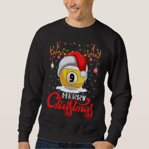 Sudadera Billiards Sports Lover Reindeer Santa Billiards Ch