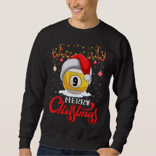 Sudadera Billiards Sports Lover Reindeer Santa Billiards Ch