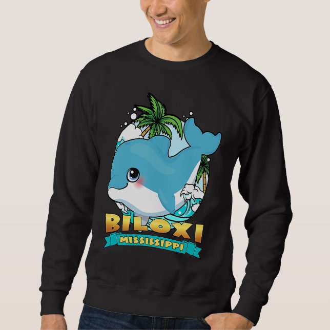 Sudadera BILOXI MISSISSIPPI Cute Baby Dolphin Beach Souveni (Anverso)