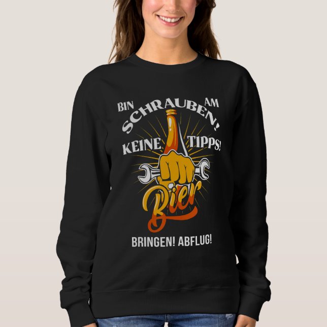 Sudadera Bin Am Schrauben, Beer Bringen, Tornillo de coches (Anverso)