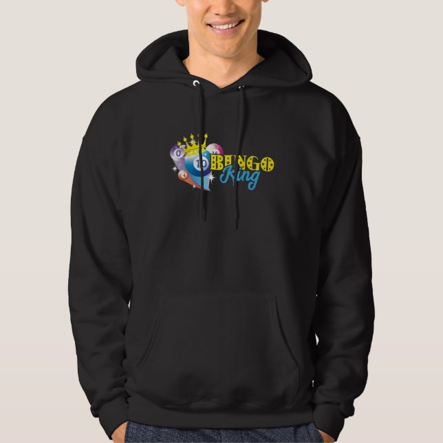 Sudadera Bingo Balls Bingo King Crown Lucky Bingo Player Ga (Anverso)