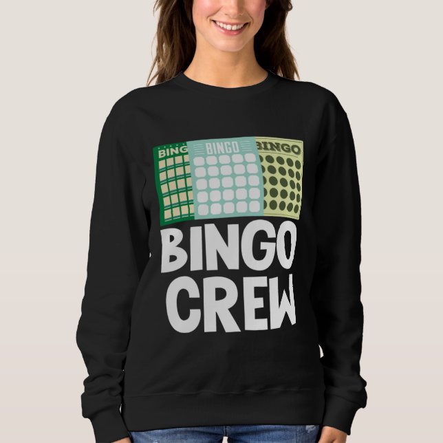 Sudadera Bingo Crew Bingo Card Game Gambling Luck Bingo Bal (Anverso)
