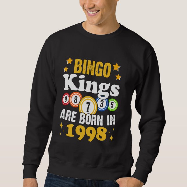 Sudadera Bingo Divertido Reyes del Bingo de Cumpleaños 26 N (Anverso)