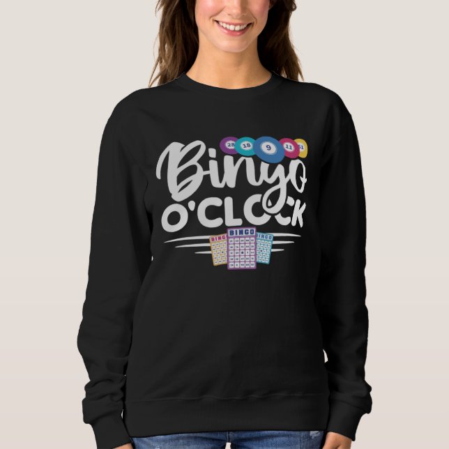 Sudadera Bingo O clock Bingo Caller Bingo Player Gambling B (Anverso)