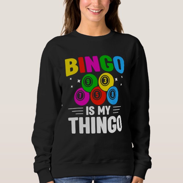 Sudadera Bingo Player Bingo Halls Casino Game Card Game Bin (Anverso)
