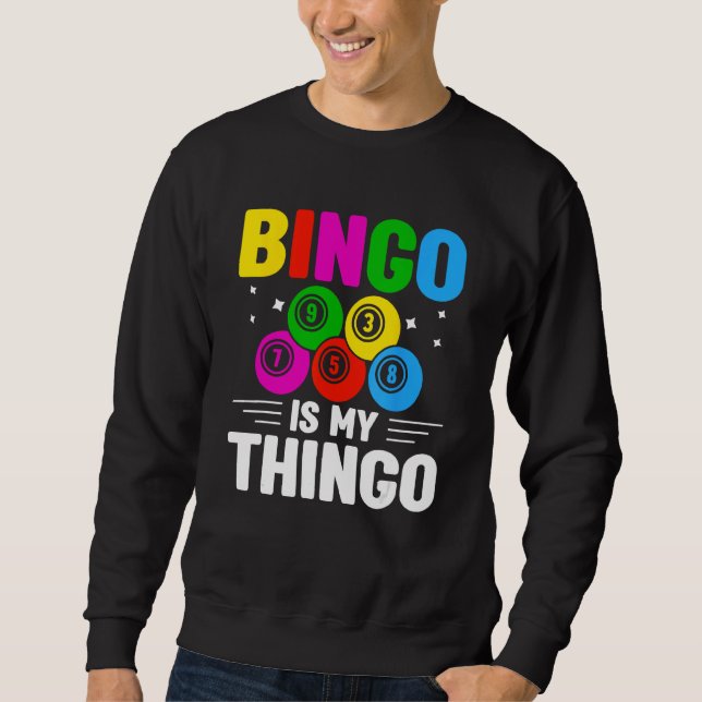 Sudadera Bingo Player Bingo Halls Casino Game Card Game Bin (Anverso)