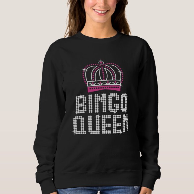 Sudadera Bingo Queen  Women  Lucky Bingo Player Women Girl (Anverso)
