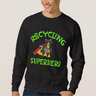 Sudadera Bins de reciclaje de residuos de basura de superhé