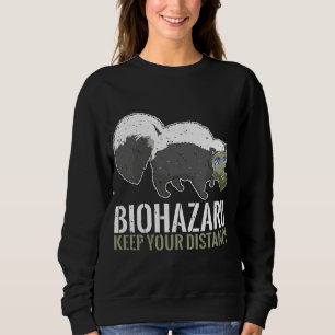 Sudadera Biohazard Keep Distance Funny Skink Animal Lover