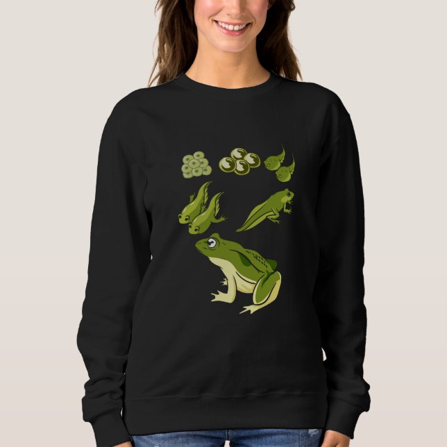 Sudadera Biología - Ciclo de vida de las ranas (Anverso)