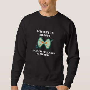 Sudadera Biología donde la multiplicación es división  Mito