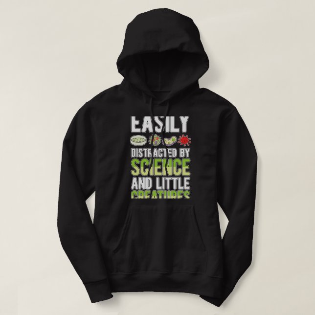 Sudadera Biólogo científico científico de bacterias estudia (Diseño del anverso)
