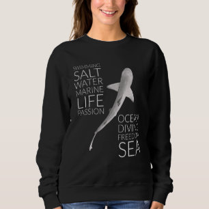 Sudadera Biólogo Vida Marina Tiburón Mar Océano Hombre Muje