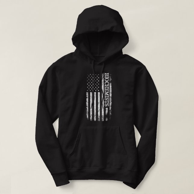 Sudadera Bioquímico de bandera estadounidense (Diseño del anverso)