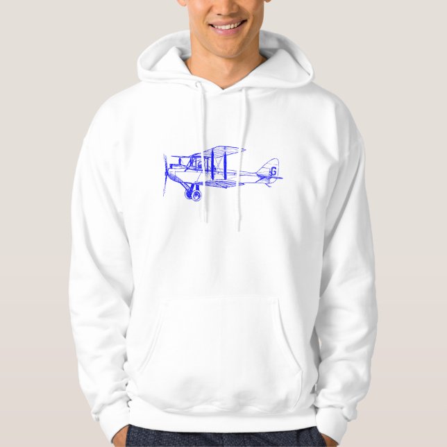 Sudadera Biplano vintage - Azul (Anverso)