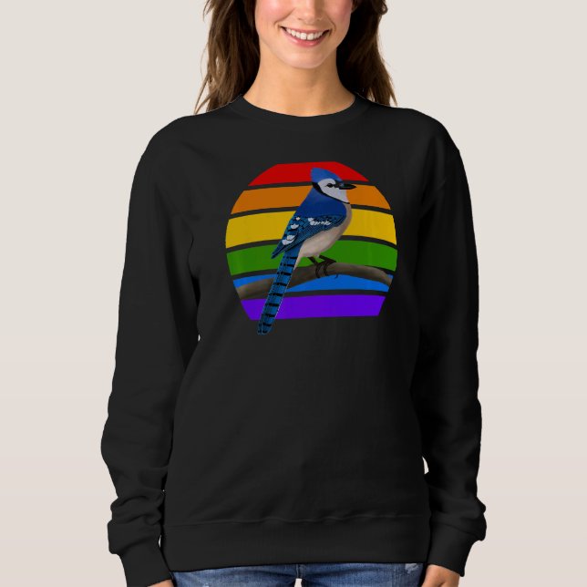 Sudadera Bird Birdwatcher Diversity Birdwa de Jay Azul (Anverso)