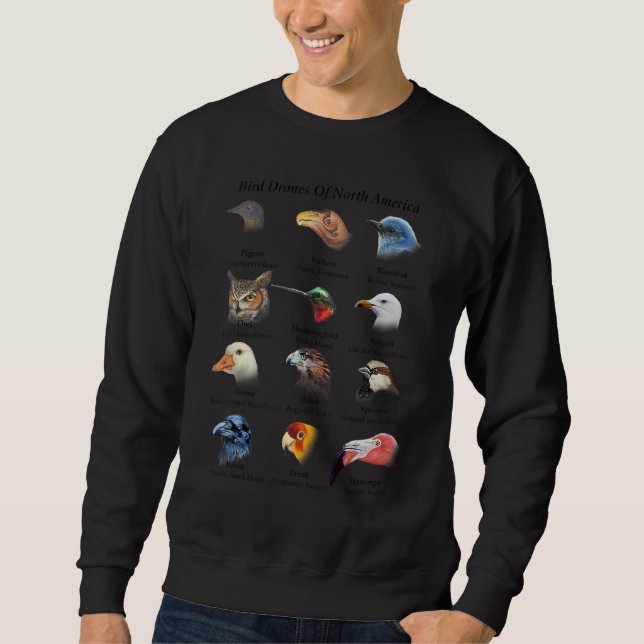 Sudadera Bird Drones Of North America Cute Field Guide Bird (Anverso)
