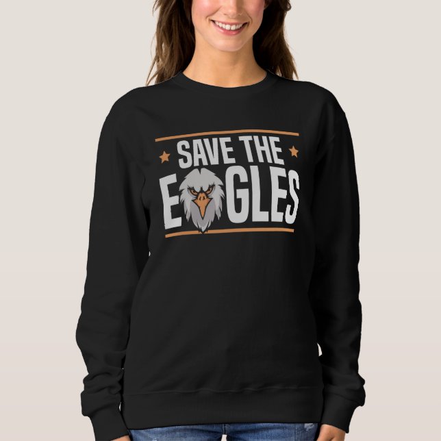 Sudadera Bird Flying Animal Ornithology Save The Eagles  1 (Anverso)