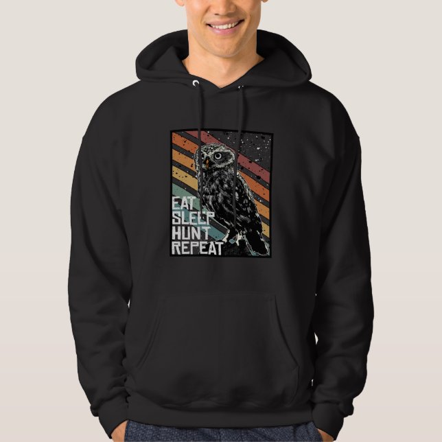 Sudadera Bird Of Prey Raptor Eat Sleep Hunt Repeat Burrowin (Anverso)