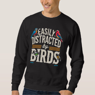 Sudadera Birding Bird Watcher Birder Fácilmente Distrado Po