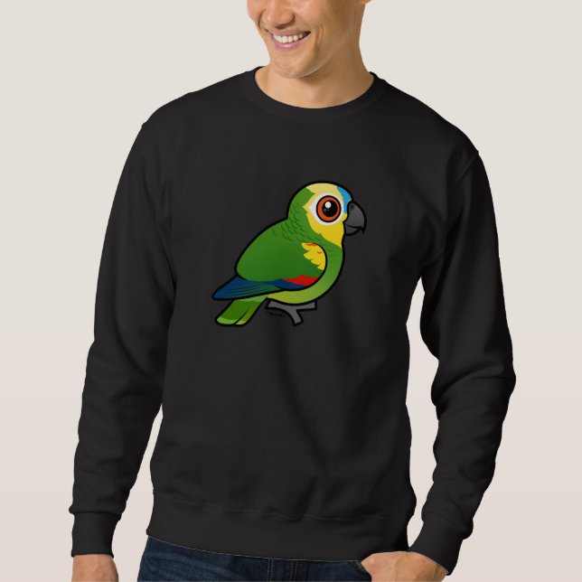 Sudadera Birdorable Azul-afrontó el loro (Anverso)