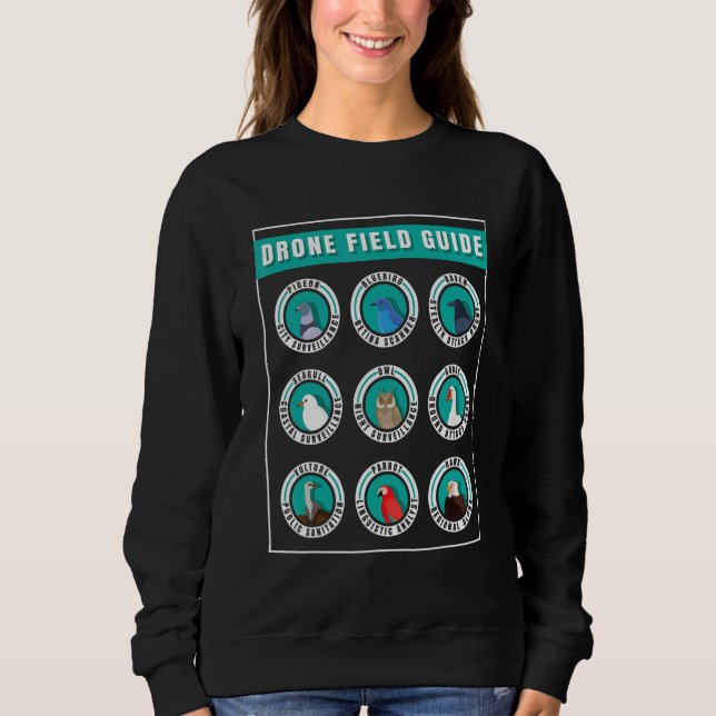 Sudadera Birds Drone Field Guide They Aren't Real  Conspira (Anverso)
