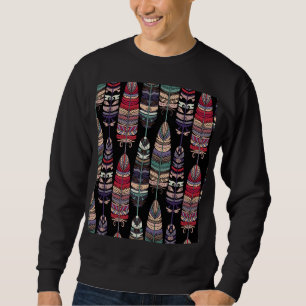 Sudadera Birds Feathers Tribal Art Seamless