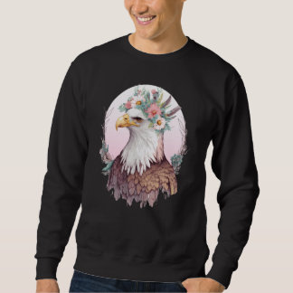 Sudadera Birds Of Prey Bald Eagle Flower Crown Floral Birdi