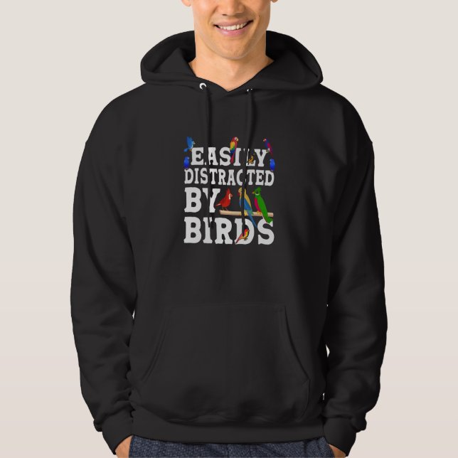 Sudadera Birdwatcher Easily distracted by Birds Crazy Birde (Anverso)