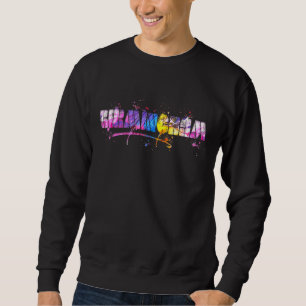 Sudadera Birmingham Lettering Souvenir Watercolor Birmingh