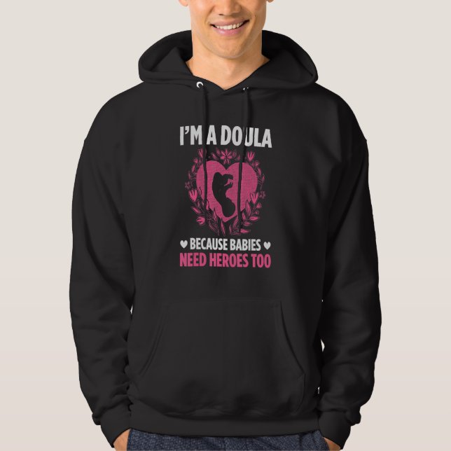 Sudadera Birth Doula Proud Birth Worker Pregnancy Couch Mid (Anverso)