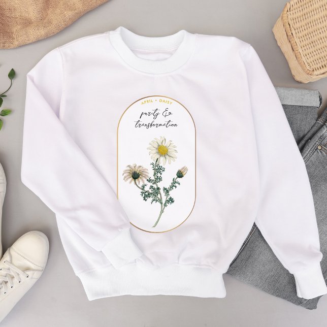 Sudadera Birth Flower Month April Birthday Daisy (Birth Flower Month April Birthday Daisy Sweatshirt)