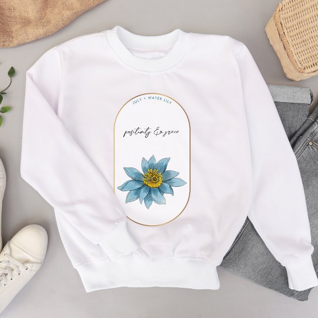 Sudadera Birth Flower Month July Birthday Water Lily (Birth Flower Month July Birthday Water Lily Sweatshirt)