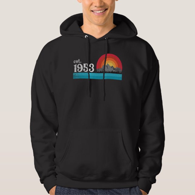 Sudadera Birthyear 1953 retro and vintage designed (Anverso)