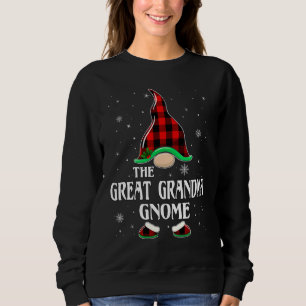 Sudadera Bisabuela Gnome Buffalo Plaid Familia Combinada