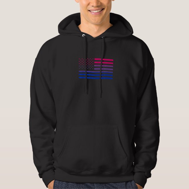 Sudadera Bisexual American Flag LGBTQ Bisexual Pride Bisexu (Anverso)