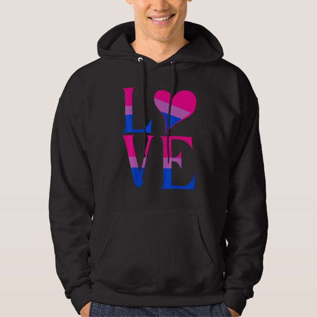 Sudadera Bisexual Bandera del Orgullo Bi Apoyo al amor Homb (Anverso)