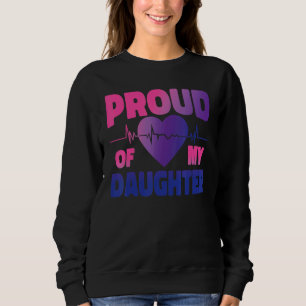 Sudadera Bisexual Bandera del Orgullo Bi Madre Padre Hija M
