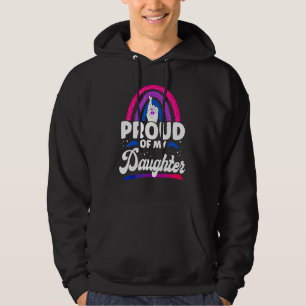 Sudadera Bisexual Bandera del Orgullo Bi Madre Padre Hija M