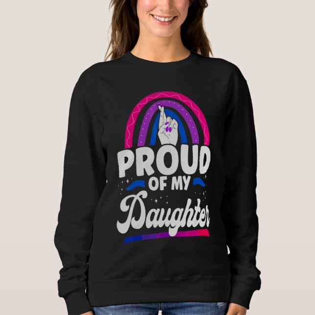 Sudadera Bisexual Bandera del Orgullo Bi Madre Padre Hija M (Anverso)
