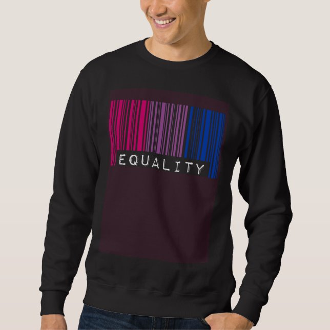 Sudadera Bisexual Barcode Pride Equality Queer Aesthetic LG (Anverso)