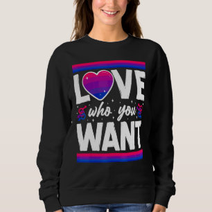 Sudadera Bisexual Bi Orgullo Bandera Amor Corazón a Quien Q