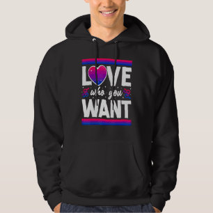Sudadera Bisexual Bi Orgullo Bandera Amor Corazón a Quien Q